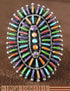 Silver Jewelry Turquoise And Multicolor Ring Size 5-1/2 RS36086